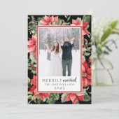 Modern Formal Floral Merrily Married Newlywed シーズンカード (スタンド正面)