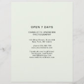 Modern Foto Preisliste (裏面)