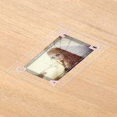 Modern Four Corners GRAD Simple Photo Graduation アクリル招待状 (レイダウン)