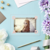 Modern Four Corners GRAD Simple Photo Graduation アクリル招待状 (インサイチュ (ウェディング))