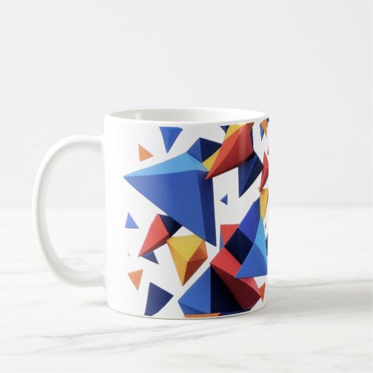 Modern Fragment Grid コーヒーマグカップ (左)