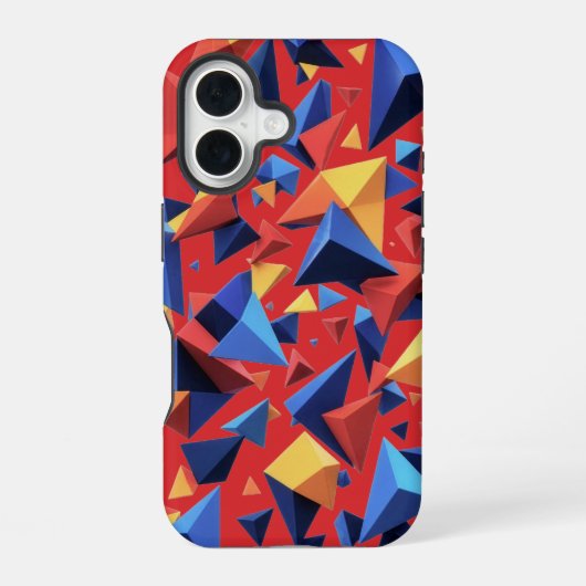 Modern Fragment Grid iPhone 16ケース (裏面)
