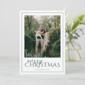 Modern Framed Merry Christmas Photo Collage シーズンカード (スタンド正面)