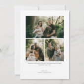 Modern Framed Merry Christmas Photo Collage シーズンカード (裏面)