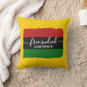 Modern FREE INDEED Pan African JUNETEENTH クッション (ブランケット)