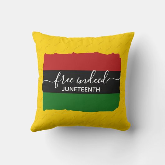 Modern FREE INDEED Pan African JUNETEENTH クッション (裏面)