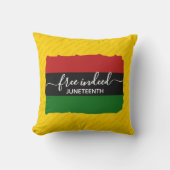 Modern FREE INDEED Pan African JUNETEENTH クッション (正面)