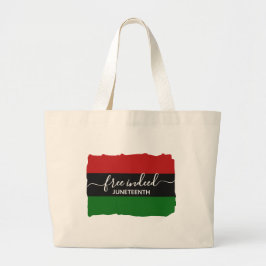 Modern FREE INDEED Pan African JUNETEENTH ラージトートバッグ