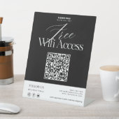 Modern Free WiFi QR Code Sign 台座サイン (インサイチュ)