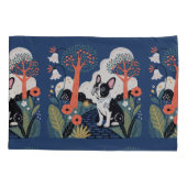 Modern French bulldog dog  枕カバー (裏面)