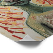 Modern Frenchie Expressionist Art ポスター (角)