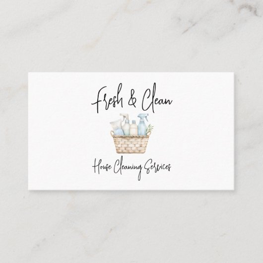 Modern Fresh Custom House Cleaning Services 名刺 (正面)