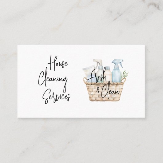 Modern Fresh House Cleaning Services 名刺 (正面)