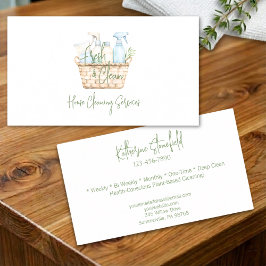 Modern Fresh Personalizable House Cleaning Service 名刺
