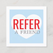 Modern Fresh Red White Blue Salon 紹介カード (正面)