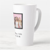 Modern Friend Collage Photos Simple カフェラテマグ (右アングル)