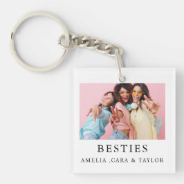 Modern Friend Collage Photos Simple キーホルダー