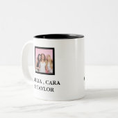 Modern Friend Collage Photos Simple ツートーンマグカップ (正面左)