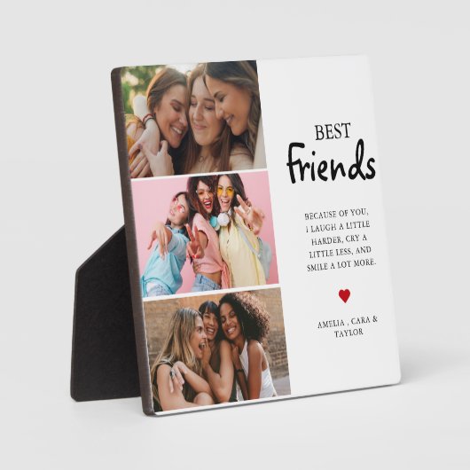 Modern Friend Collage Photos Simple フォトプラーク (正面)