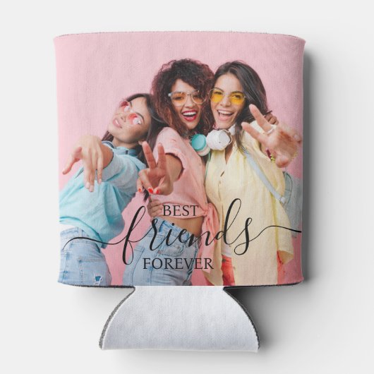 Modern Friend Collage Photos Simple 缶クーラー (裏面)