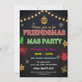 Modern Friendsmas Holiday Party Invitation 招待状 (正面)