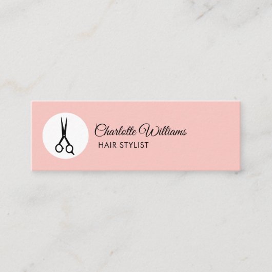Modern Friseur Visitenkarte スキニー名刺 (正面)