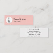 Modern Friseur Visitenkarte スキニー名刺 (正面/裏面)