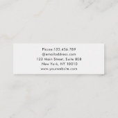 Modern Friseur Visitenkarte スキニー名刺 (裏面)