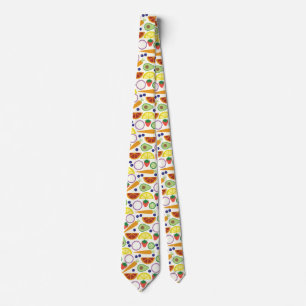 Modern Fruits and Vegetables Pattern ネクタイ