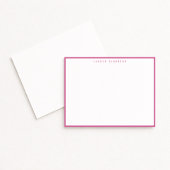 Modern Fuchsia Pink Border Note Card 招待状