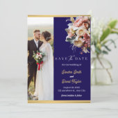Modern Full Photo Double-Sided Save The Date Card セーブザデート (スタンド正面)