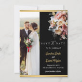 Modern Full Photo Double-Sided Save The Date Card セーブザデート (正面)