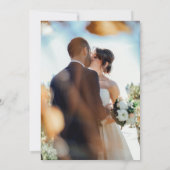 Modern Full Photo Double-Sided Save The Date Card セーブザデート (裏面)