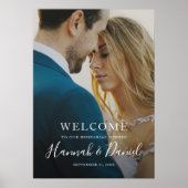 Modern Full Photo Wedding Rehearsal Dinner Welcome ポスター (正面)