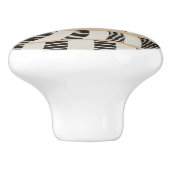 Modern Fun Abstract Striped Snake | Snake Lovers セラミックノブ (側面)