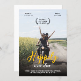 Modern Fun Casual Wedding  招待状