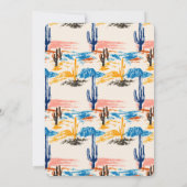 Modern Fun Casual Wild West Cowboy Desert Birthday 招待状 (裏面)