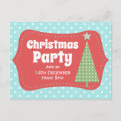 Modern Fun Christmas Party Invitation ポストカード (正面)
