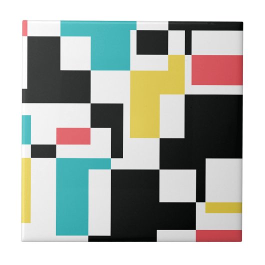 Modern, fun, colorful geometric graphic design タイル (正面)