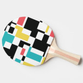 Modern, fun, colorful geometric graphic design 卓球ラケット (横)