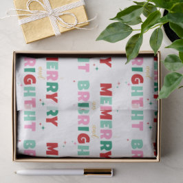 Modern Fun Colorful Merry & Bright Christmas 薄葉紙