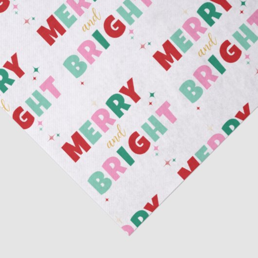 Modern Fun Colorful Merry & Bright Christmas 薄葉紙 (詳細)