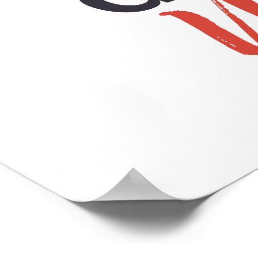 Modern, fun, creative, funny Save Water Drink Wine ポスター (角)