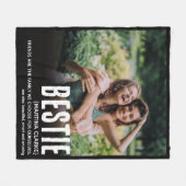 Modern Fun Cute BESTIE Definition Photo Gift フリースブランケット (正面(横))