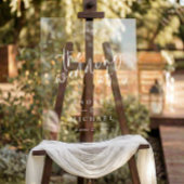 Modern Fun Handwriting Wedding Welcome アクリルサイン