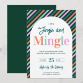 Modern Fun Jingle Mingle Christmas Party シーズンカード (正面/裏面)