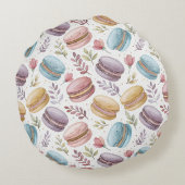 Modern Fun Sweet Macaroons ラウンドクッション (裏面)