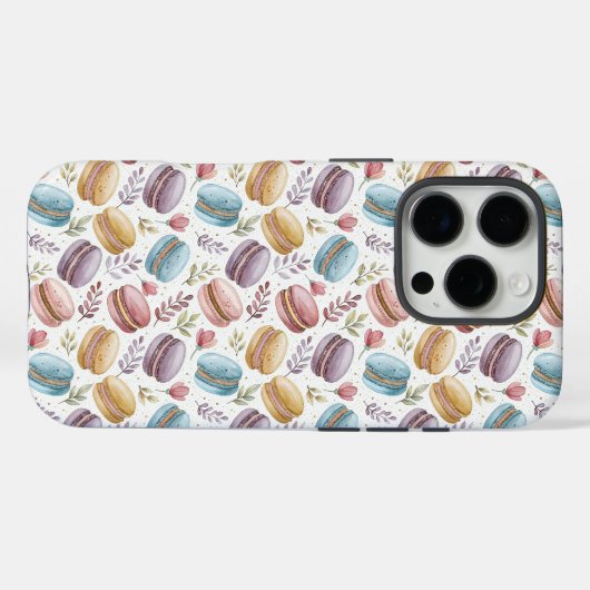 Modern Fun Sweet Macaroons Case-Mate iPhoneケース (裏面 (横))