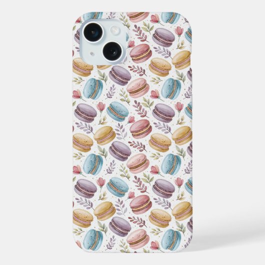 Modern Fun Sweet Macaroons iPhoneケース (裏面)