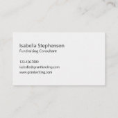 Modern Funding Consultant Freelance Grant Writer  名刺 (裏面)